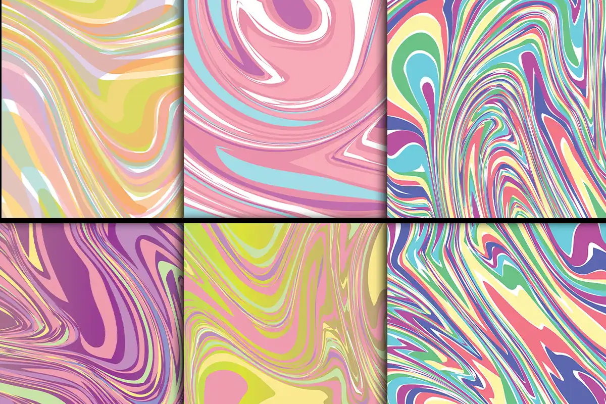 Liquid Pattern Digital Paper - Actual Pixel